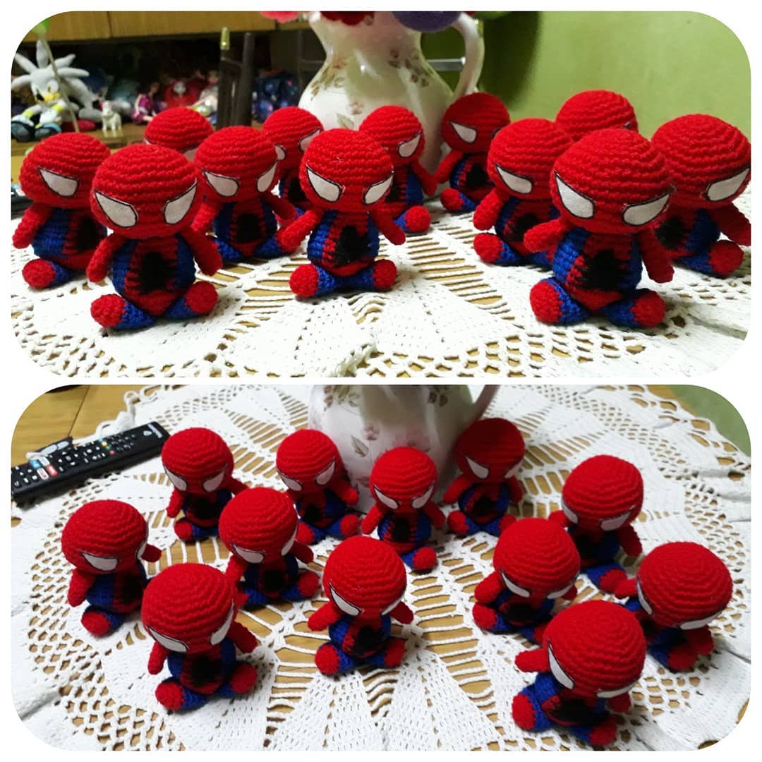 Souvenir Crochet Spiderman Toys for a Birthday Party